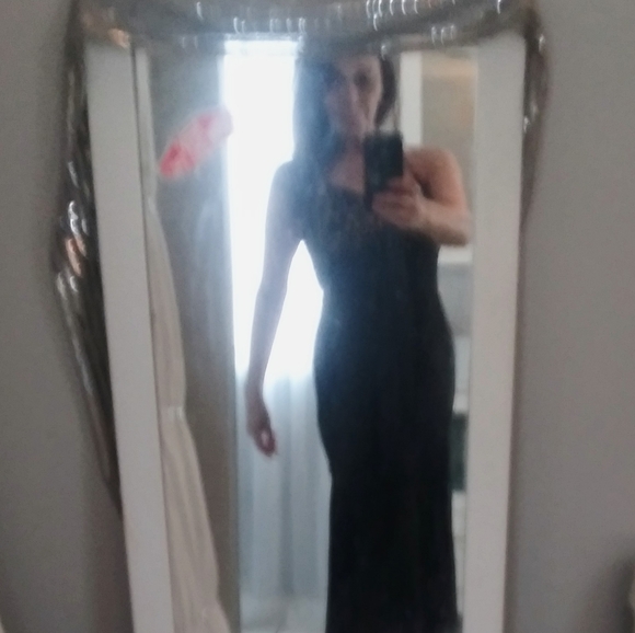 Cache | Sequined Cocktail Floor Length Dress - Picture 10 of 14